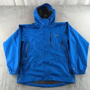 Outdoor Research Jacket Mens XL Blue Gore-Tex Paclite Shell Hooded Waterproof